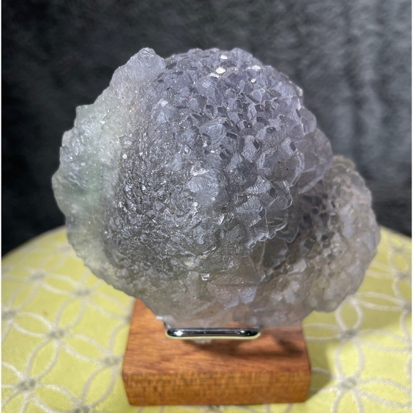 Raw crystal- GRAY-blue fluorite- unique formation! 3”x3” protective stone - Picture 1 of 9